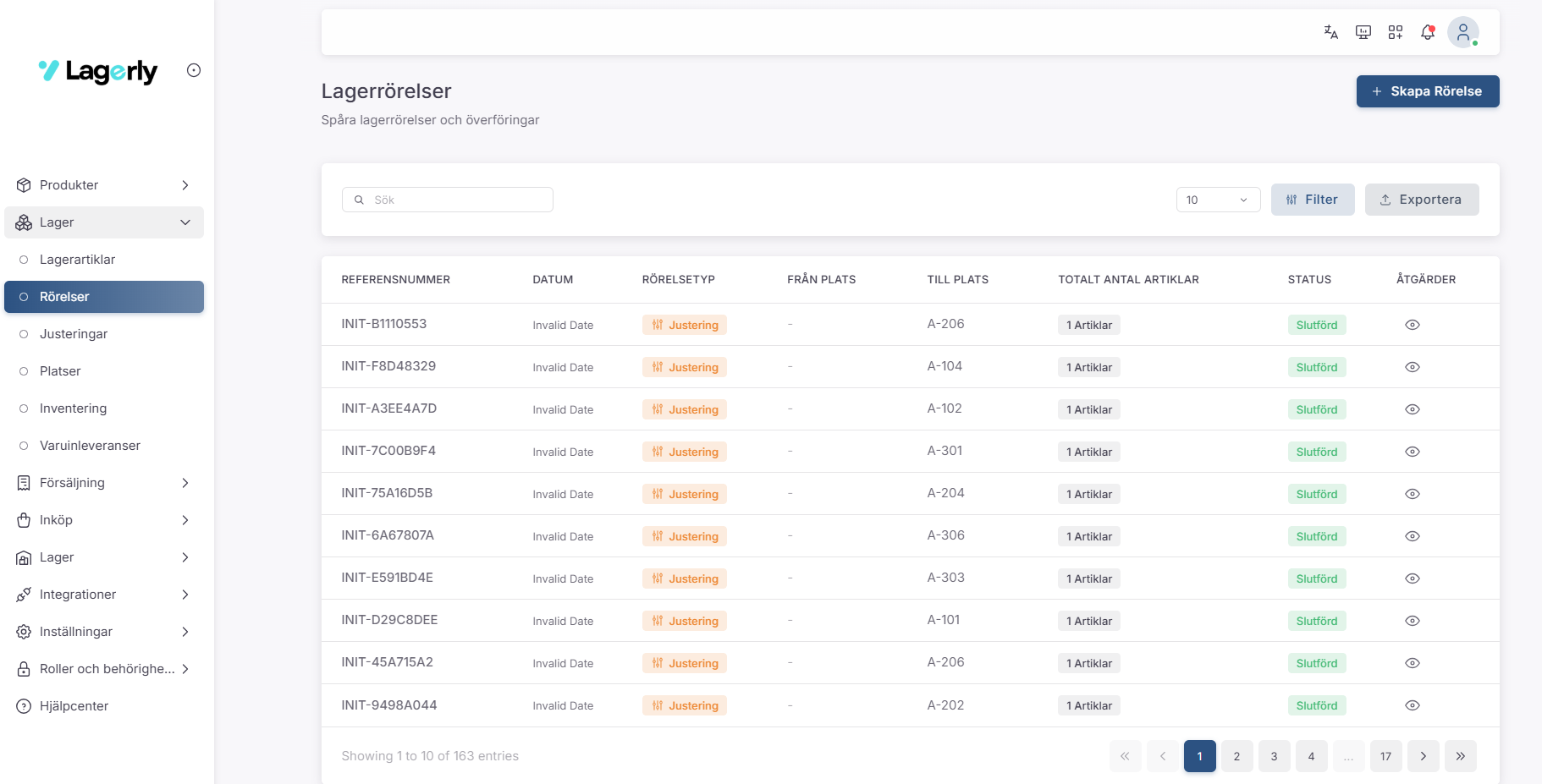 Realtidskontroll över flera lager
